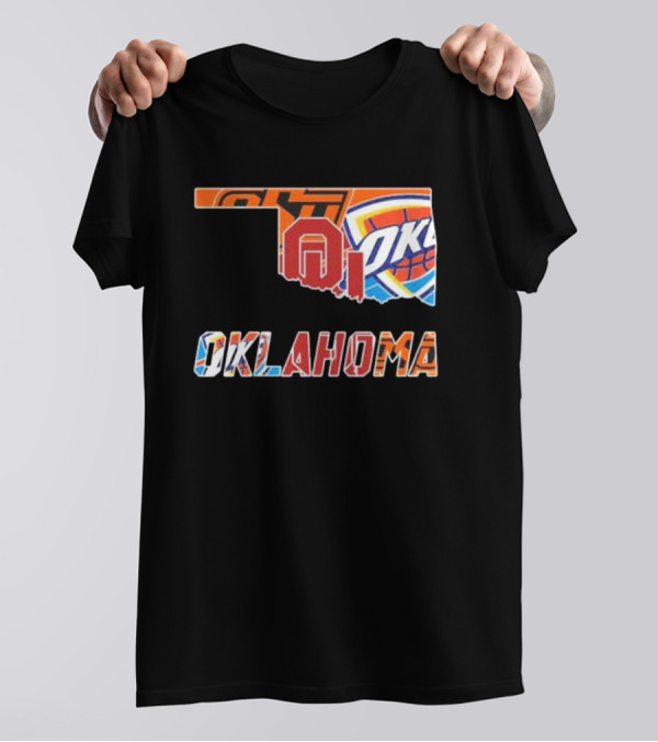 Oklahoma Sports Teams Oklahoma City Thunder Oklahoma State University Cowboys University Of Oklahoma Sooners T-Shirt