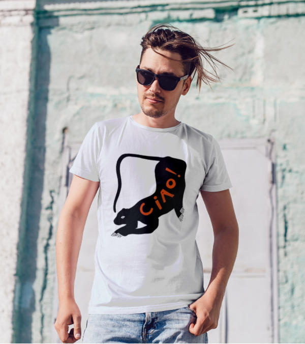 Elena Fiorenza Gatti Ciao Black Cat T-Shirt