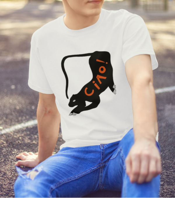 Elena Fiorenza Gatti Ciao Black Cat T-Shirt