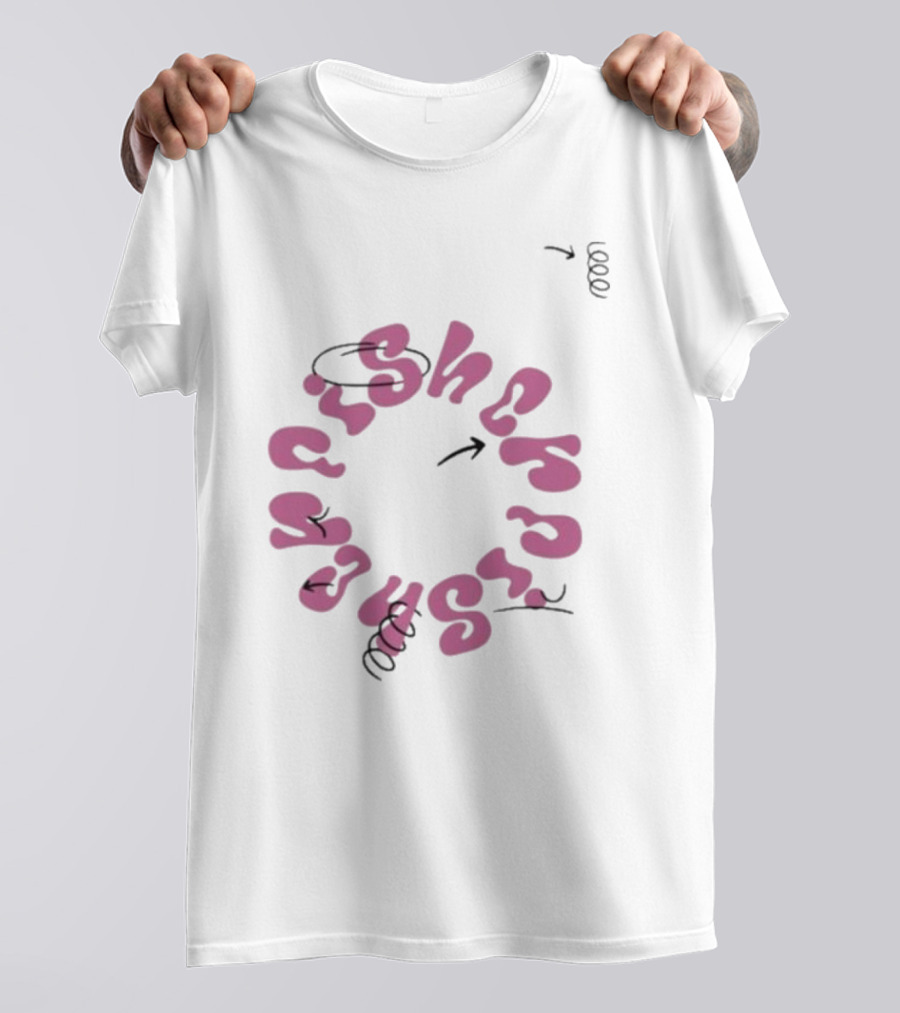 Fisher White Loop Essentials Circular Text T-Shirt