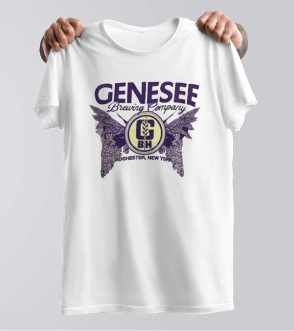 Genesee Brewing Company G Brewing Co Rochester New York Winged T-Shirt