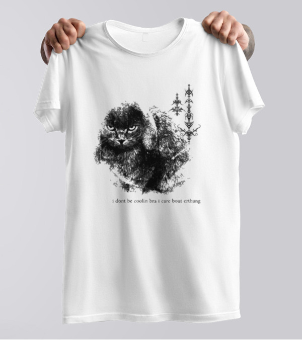 I Don’t Be Cooling Bra I Care About Errthang Cat T-Shirt