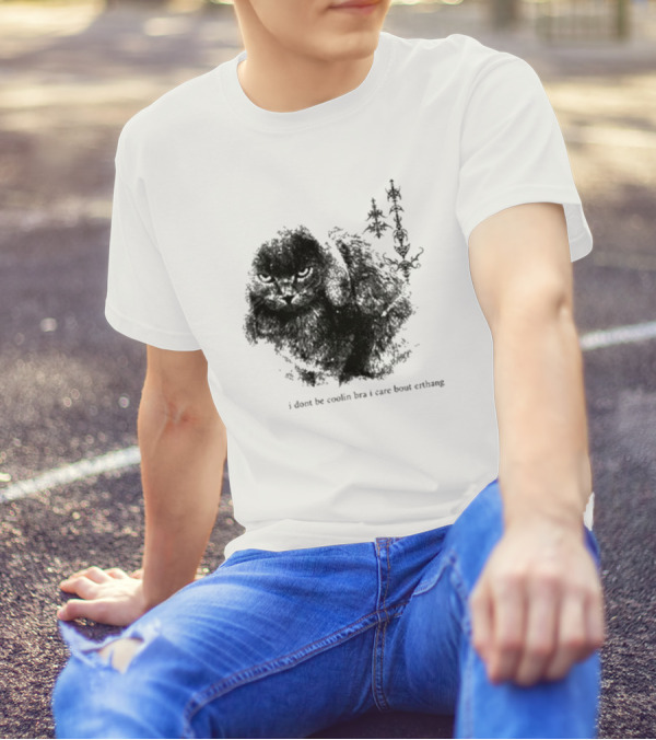 I Don’t Be Cooling Bra I Care About Errthang Cat T-Shirt