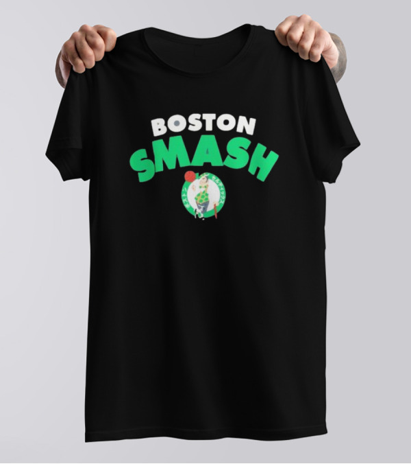 Boston Celtics Smash Basketball Emblem T-Shirt