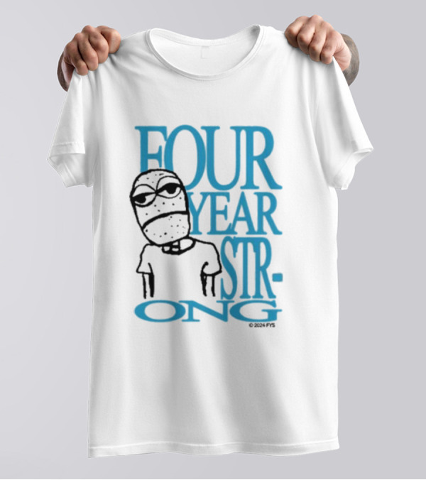 FOUR YEAR STRONG Band Logo With Masked Character T-Shirt