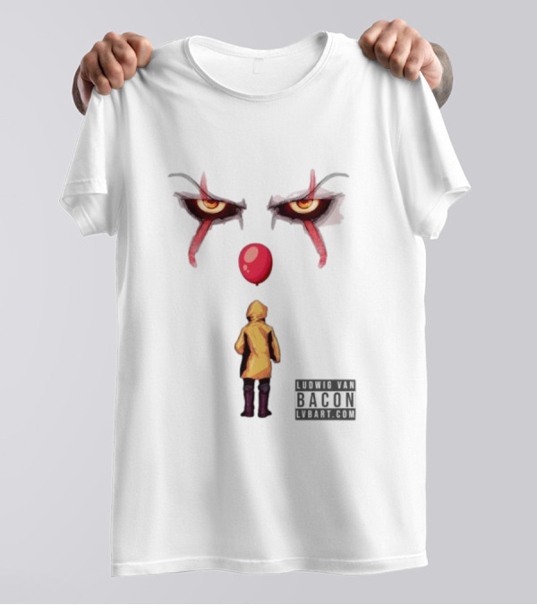 Ludwig Van Bacon It Lvbart Com Yellow Raincoat Red Balloon Eyes T-Shirt