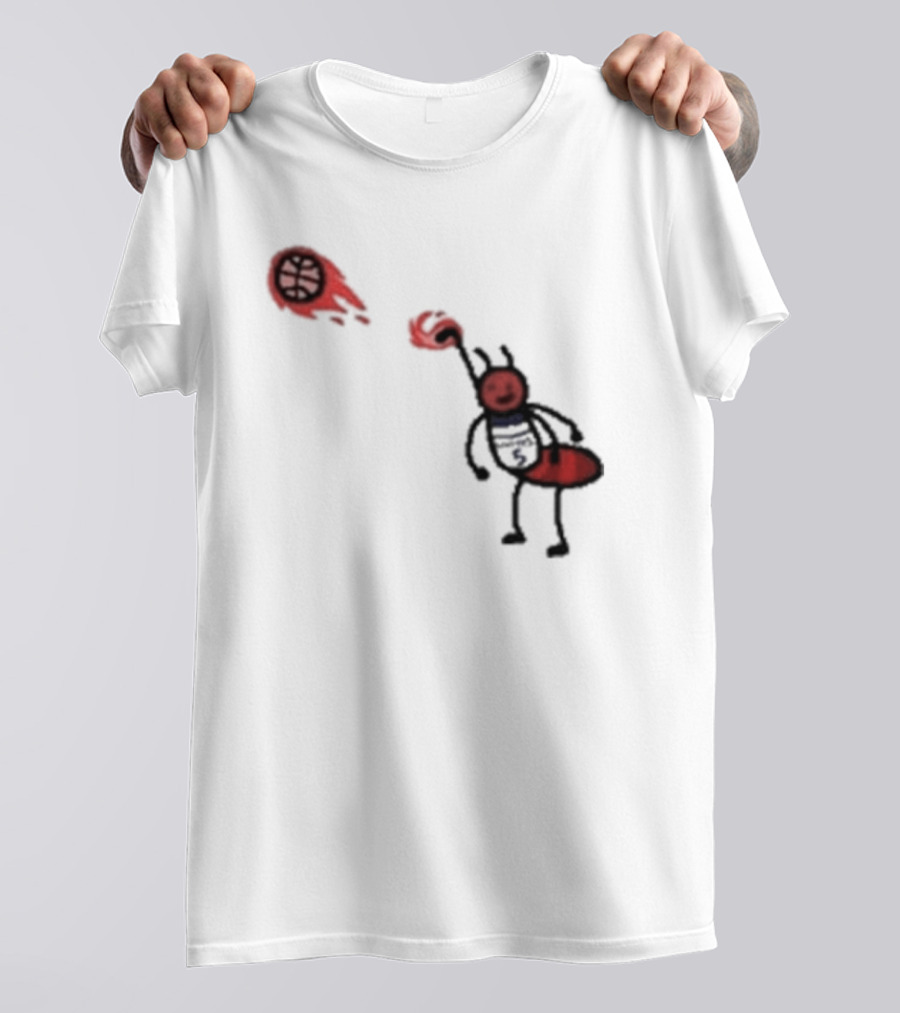 Paint Fire Ant Playing Basketball T-Shirt