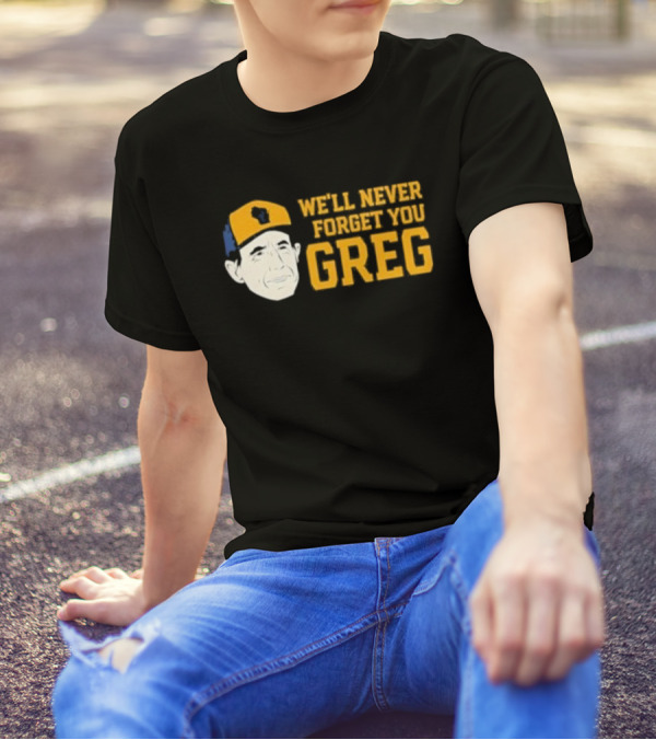 Reviewing The Brew Craig Counsell We’ll Never Forget You Greg Wisconsin Icon T-Shirt