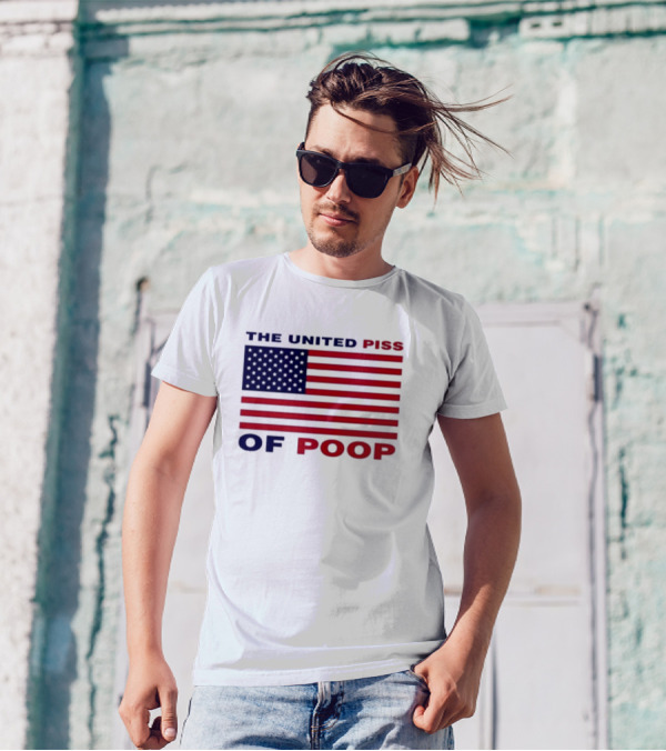 The United Piss Of Poop USA Flag Satire T-Shirt