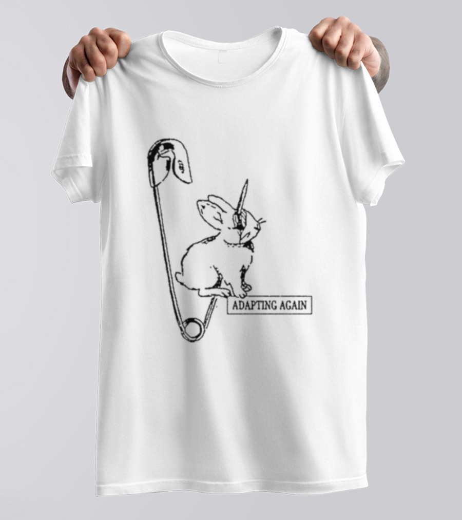 Adapting Again Bunny Safety Pin Unicorn T-Shirt