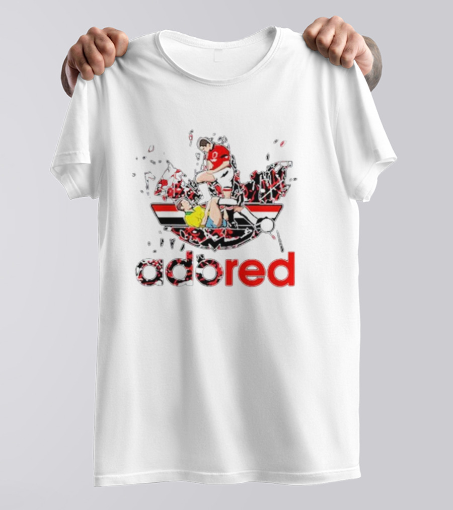 Adored Splatter Football Tackle T-Shirt