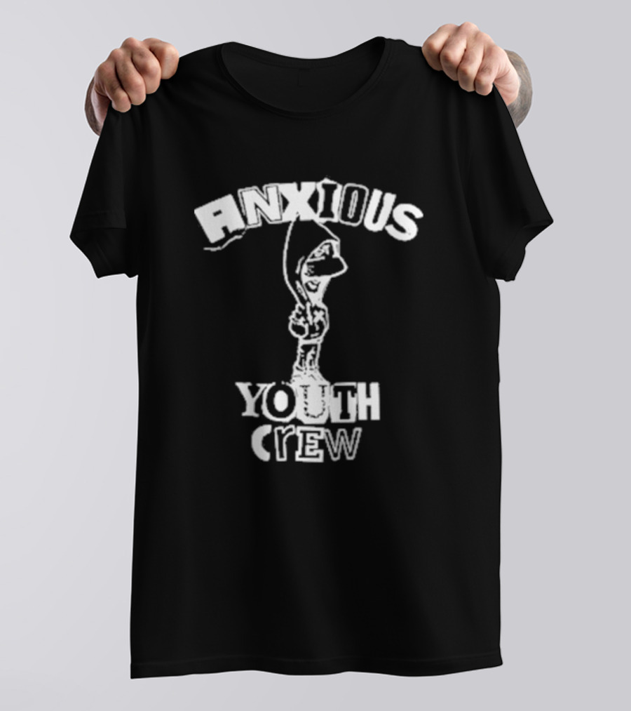 Anxious Youth Crew Hoodie Skateboarder T-Shirt