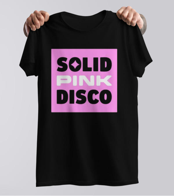 SOLID PINK DISCO Starburst Retro Block T-Shirt