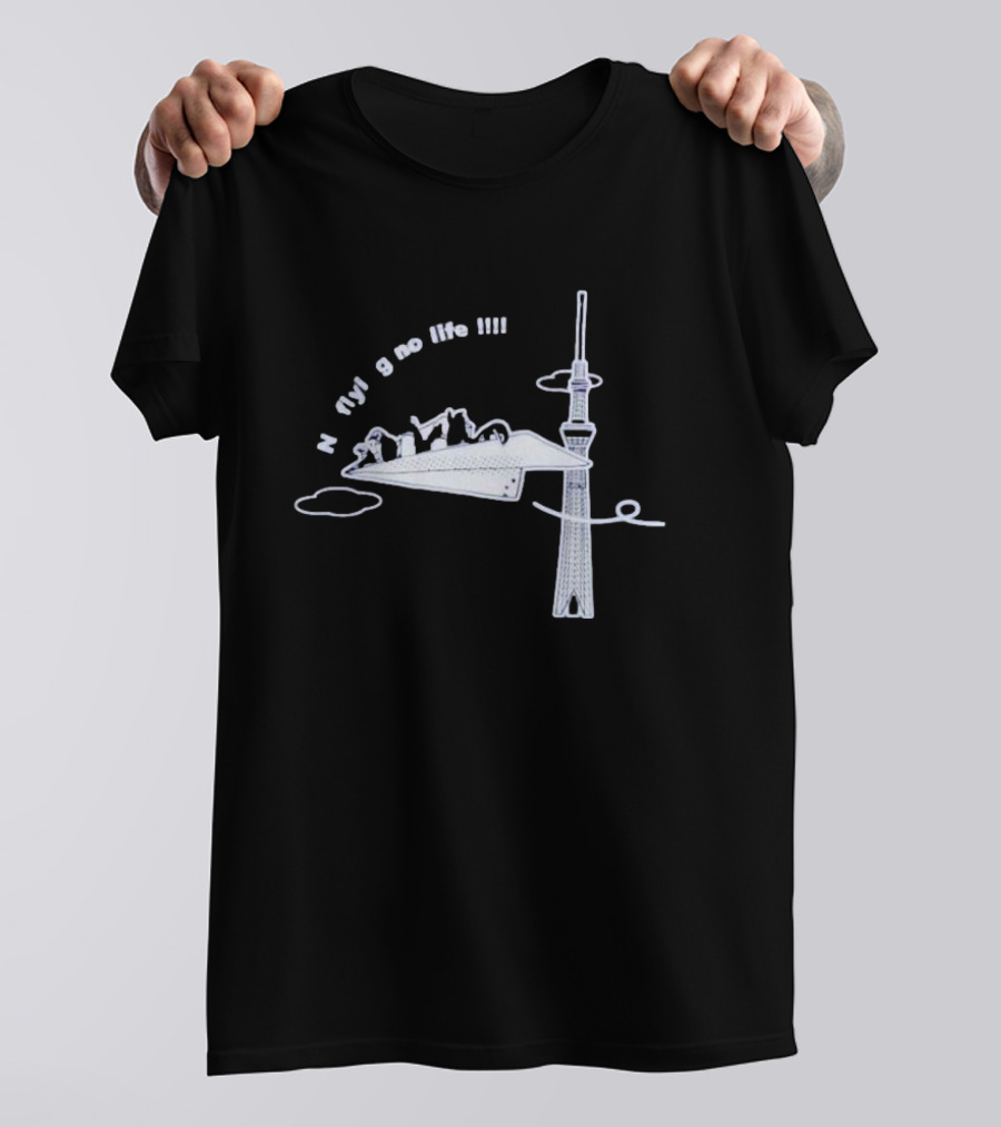 N Flying No Life Penguin Tokyo Tower Adventure T-Shirt