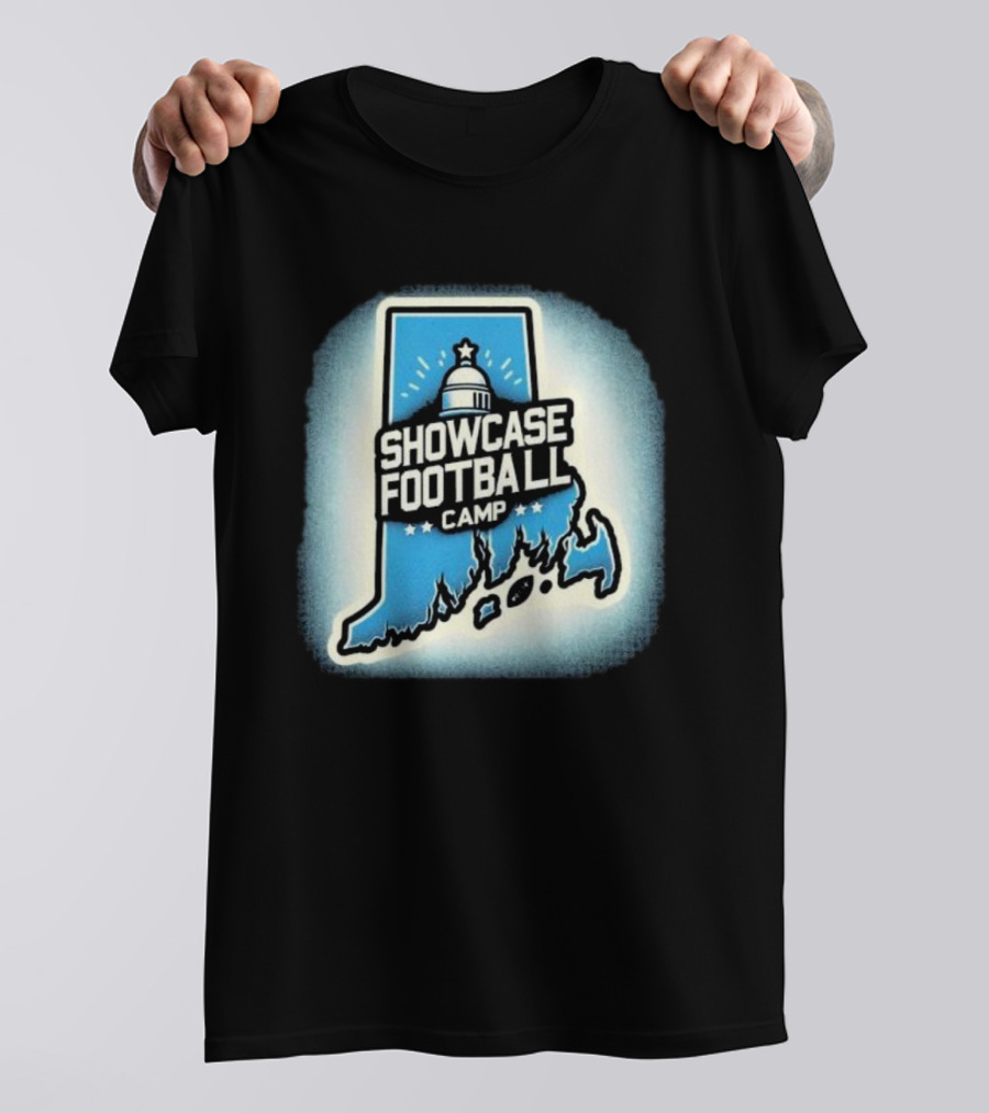 Showcase Football Camp Rhode Island Capitol Map T-Shirt