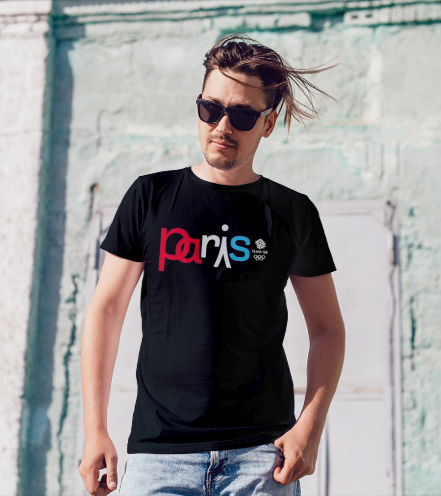 Paris Team GB Eiffel Olympic Rings T-Shirt