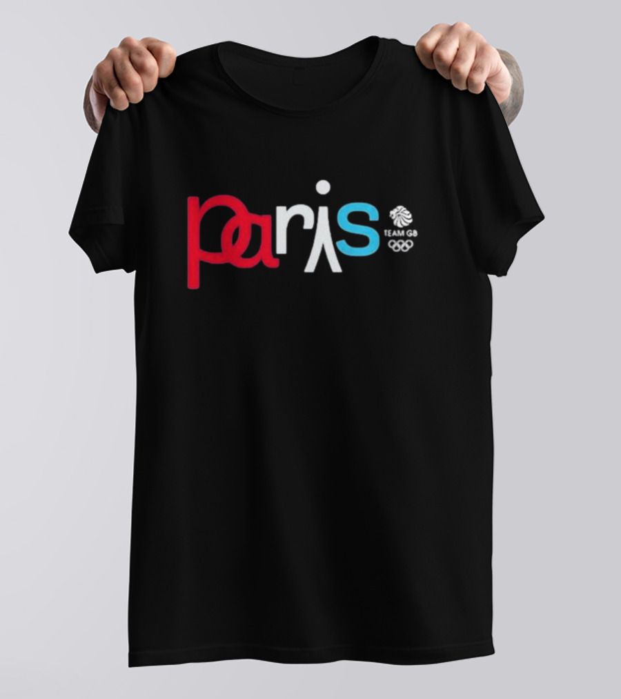 Paris Team GB Eiffel Olympic Rings T-Shirt