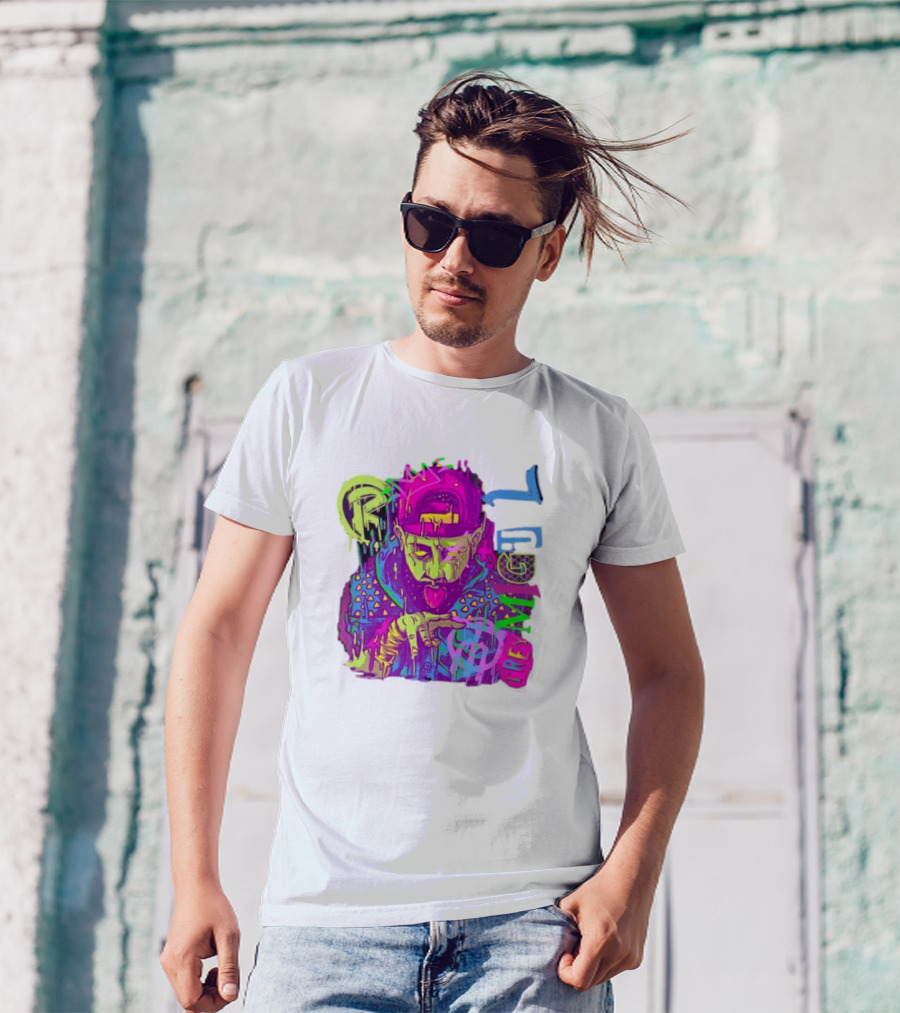 Trey Miguel Neon Drip Purple Paint T-Shirt