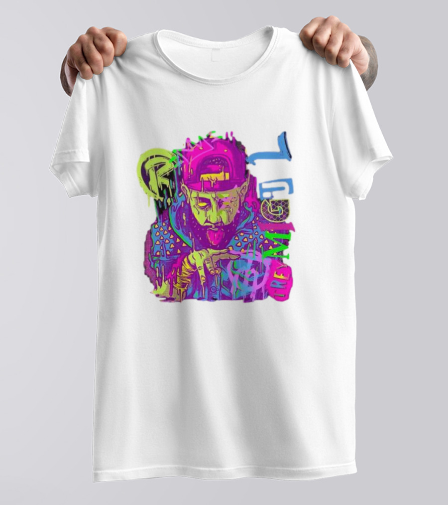 Trey Miguel Neon Drip Purple Paint T-Shirt