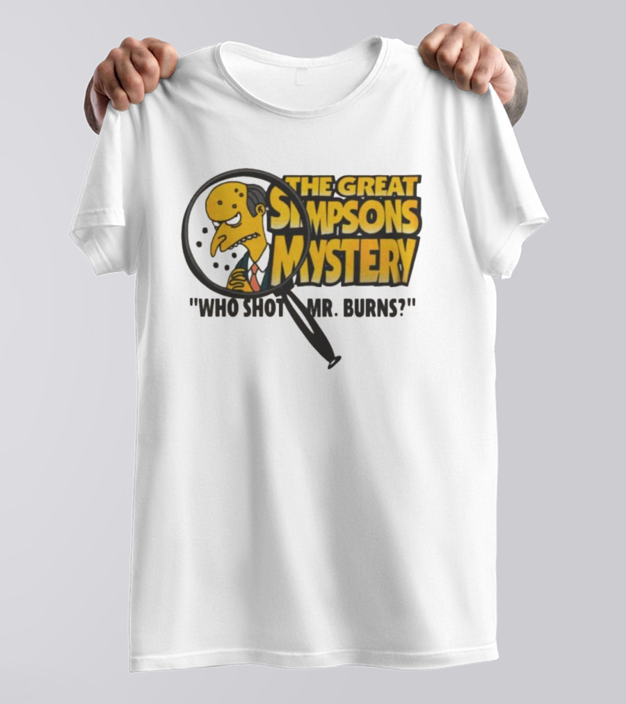 The Great Simpsons Mystery Who Shot Mr. Burns 1995 T-Shirt