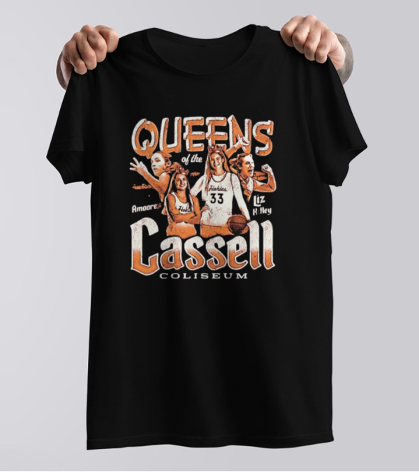 Virginia Tech Hokies Liz Kitley Georgia Amoore Queens Of Cassell Coliseum T-Shirt