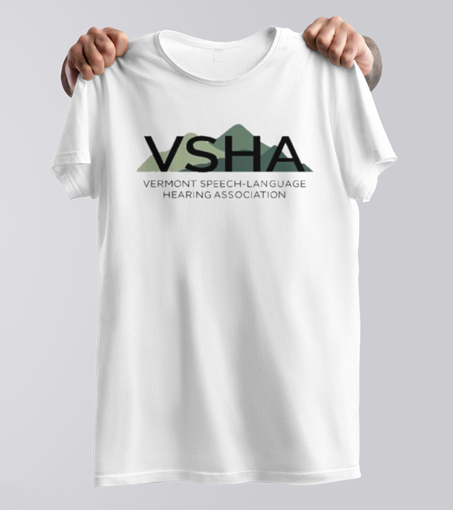 VSHA Vermont Speech-Language Hearing Association Mountain T-Shirt