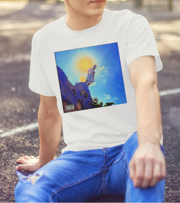 Wagmi Music Images Figure On Cliff With Sun And Clouds Cover T-Shirt