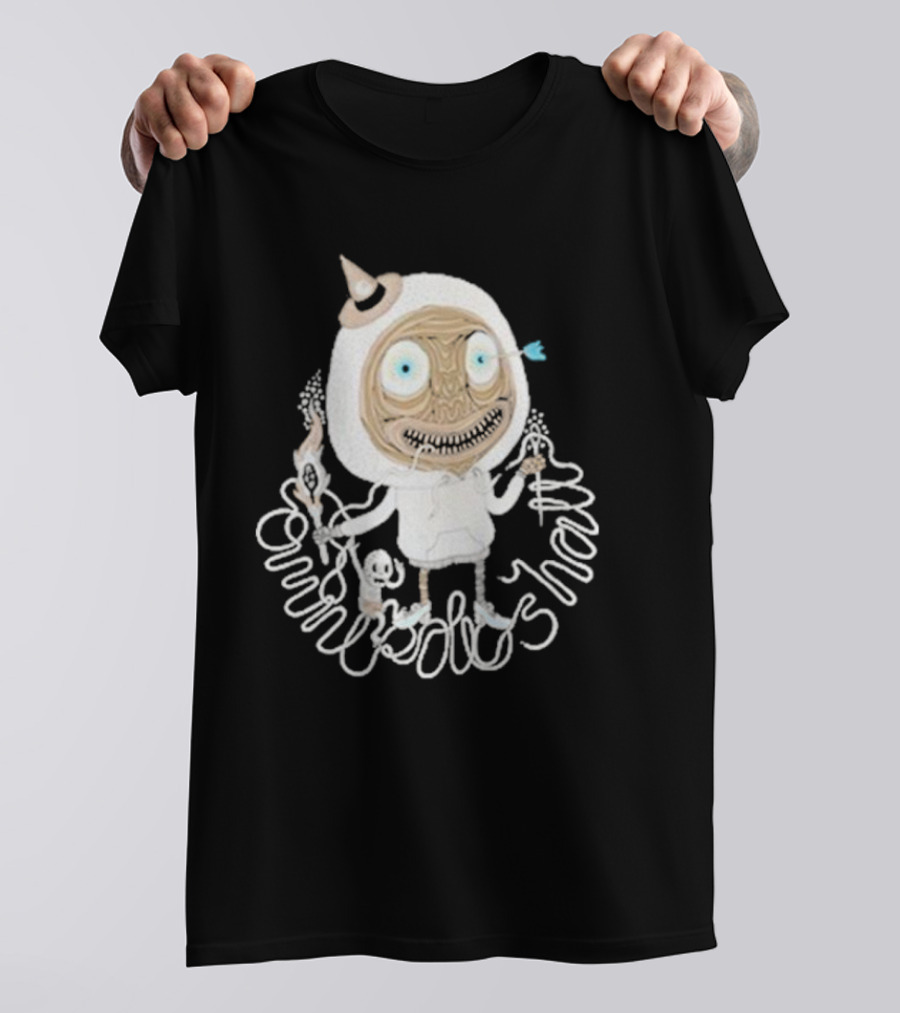 Omnipollos Shast Mr Teeth Alien Mask And Wand Character T-Shirt