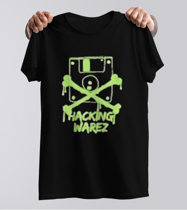 Our RC18 Hacking Warez Disk Skull T-Shirt