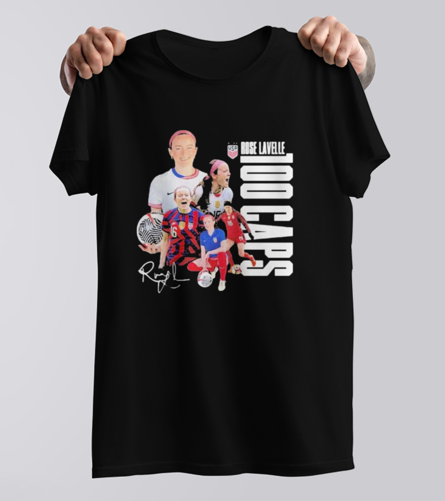 Rose Lavelle USA Soccer Milestone 100 Caps T-Shirt