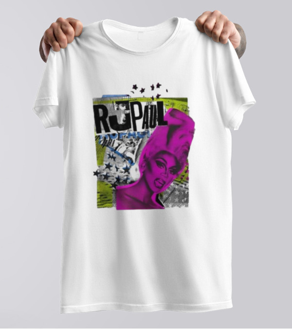 Rupaul Star Power Glam Pop Art Collage T-Shirt