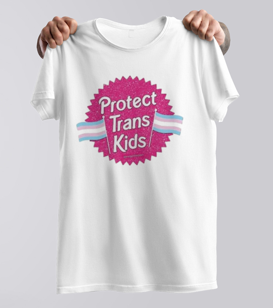 Protect Trans Kids Megamikoart Transgender Flag Pride T-Shirt