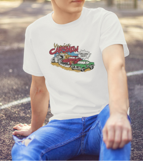 Venice Car Show Gallery Dept Vintage Cars Racing T-Shirt
