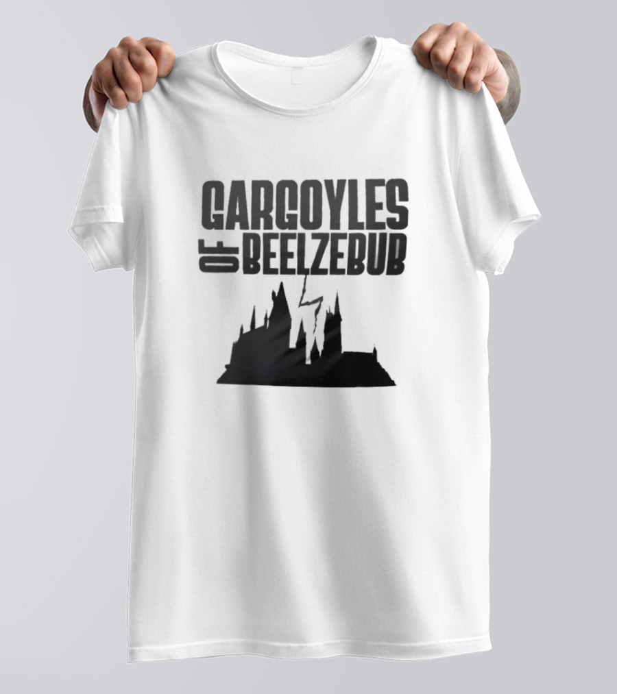 Gargoyles Of Beelzebub Castle Dark Silhouette Mystery T-Shirt