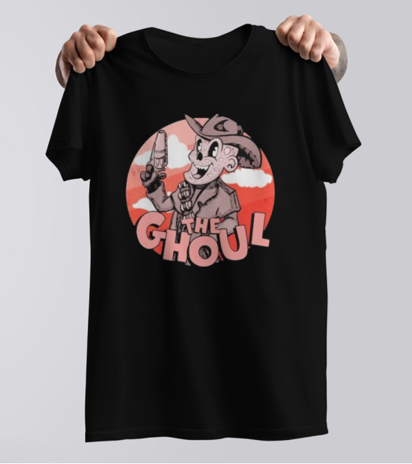 The Ghoul Rubber Hose Style Cowboy Character With Gun In Hand T-Shirt
