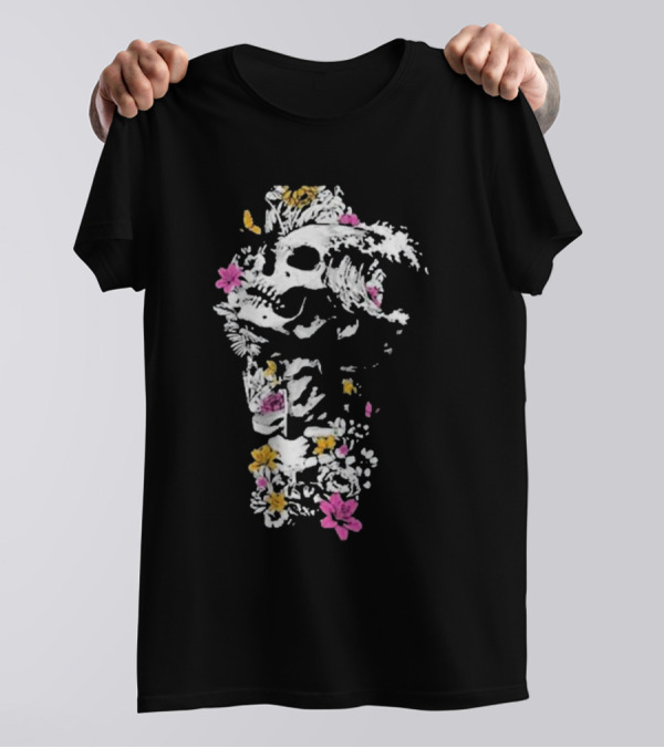 Sullivan King Skull Wave Floral Fusion T-Shirt