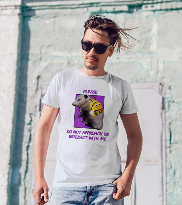 Possumcore Please Do Not Approach Or Interact With Me Bee Backpack T-Shirt