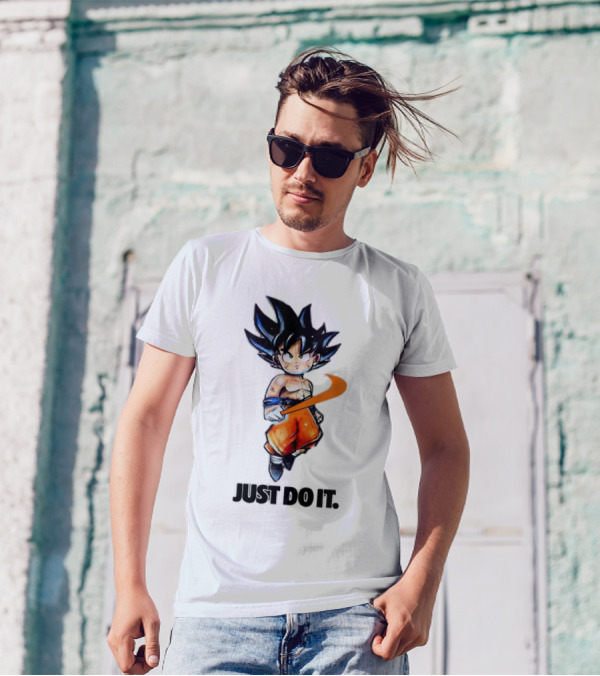 Son Goku Just Do It Dragon Ball Crossover T-Shirt