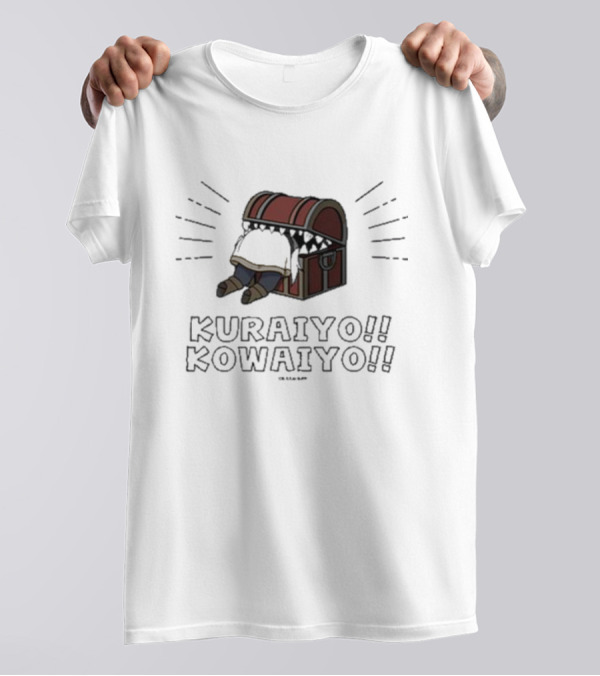 Kuraiyo Kowaiyo Treasure Chest Character Inside T-Shirt