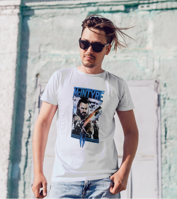 Drew McIntyre Clash Warrior With Sword And Determined Gaze T-Shirt