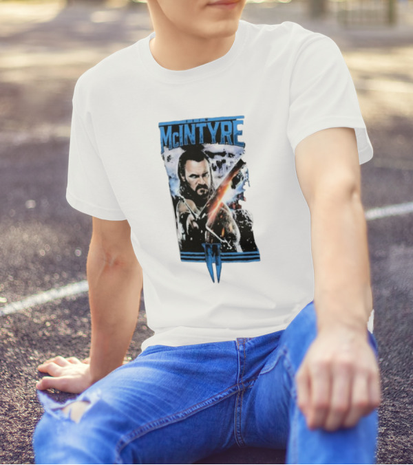 Drew McIntyre Clash Warrior With Sword And Determined Gaze T-Shirt