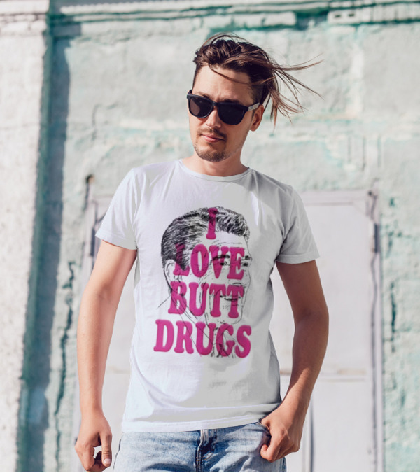 I Love Butt Drugs Retro Elvis T-Shirt