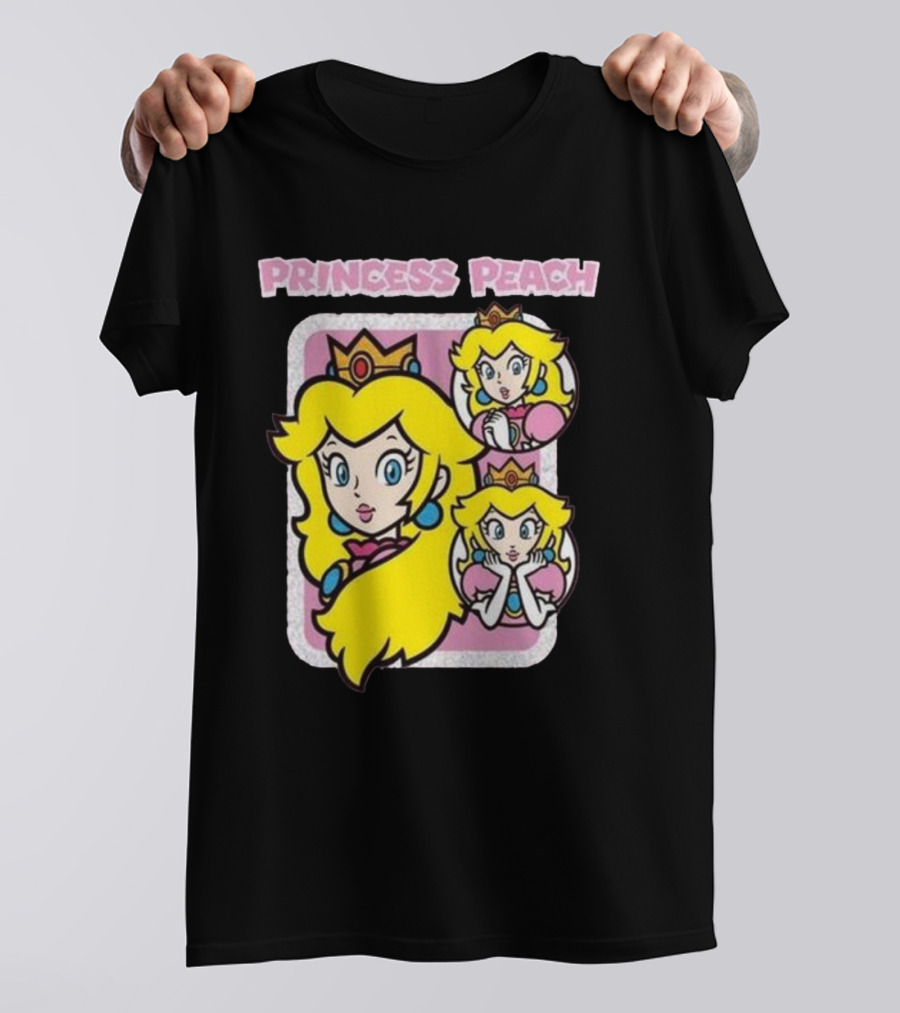 Princess Peach Glitter Super Mario T-Shirt