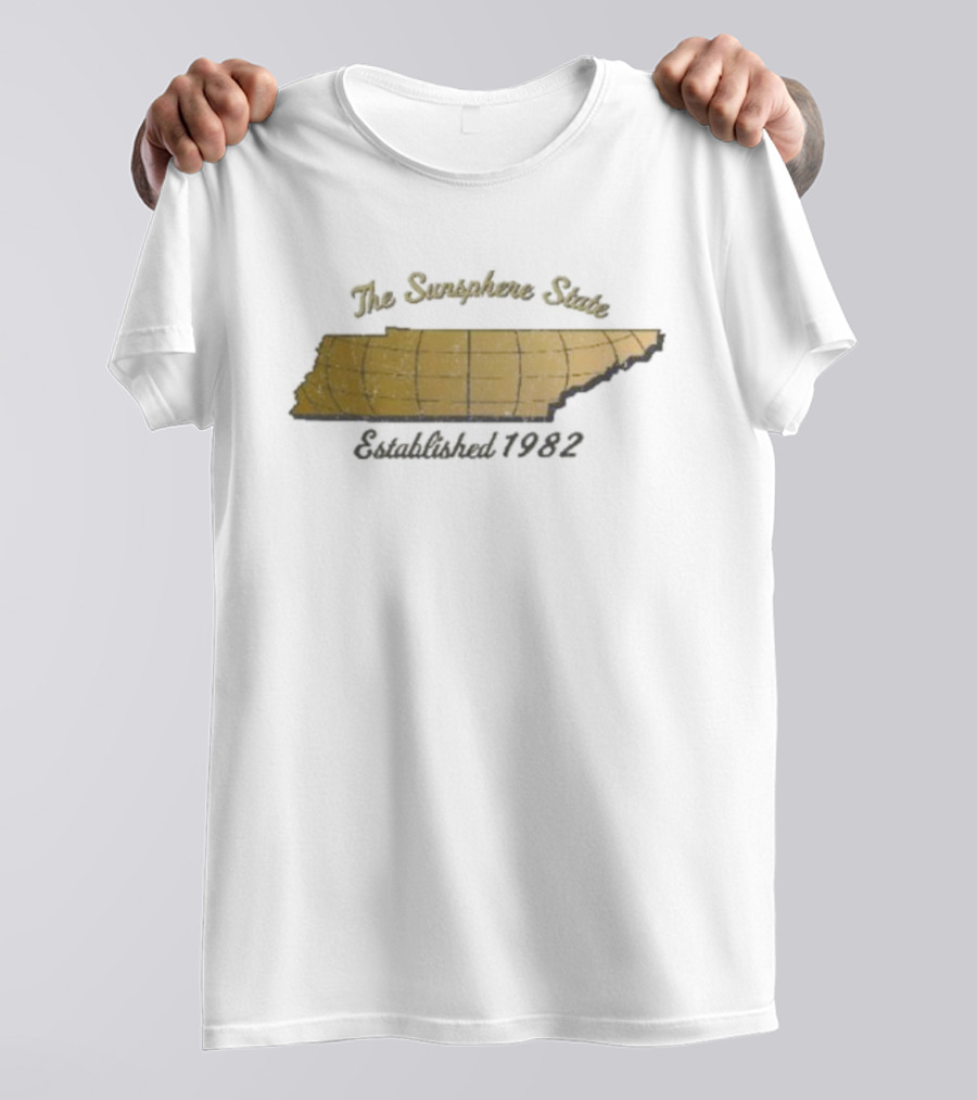 The Sunsphere State Tennessee Map Established 1982 T-Shirt