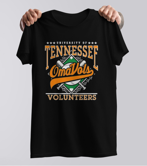 University Of Tennessee OmaVols Volunteers Baseball Throwback T-Shirt