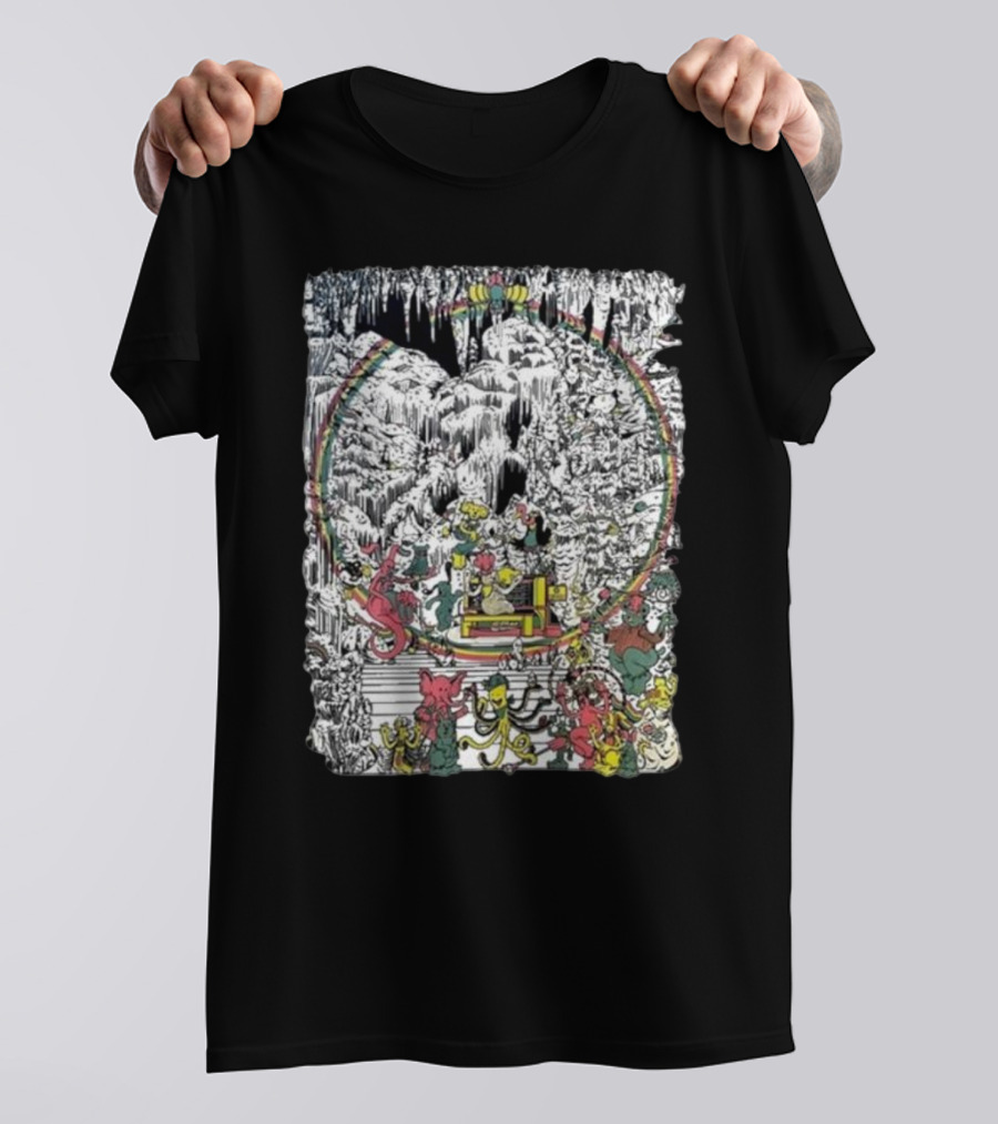 Brian Blomerth Sprinkle’s Glow Mineralogy Psychedelic Cavern Creatures And Vibrant Cosmic Scenes T-Shirt