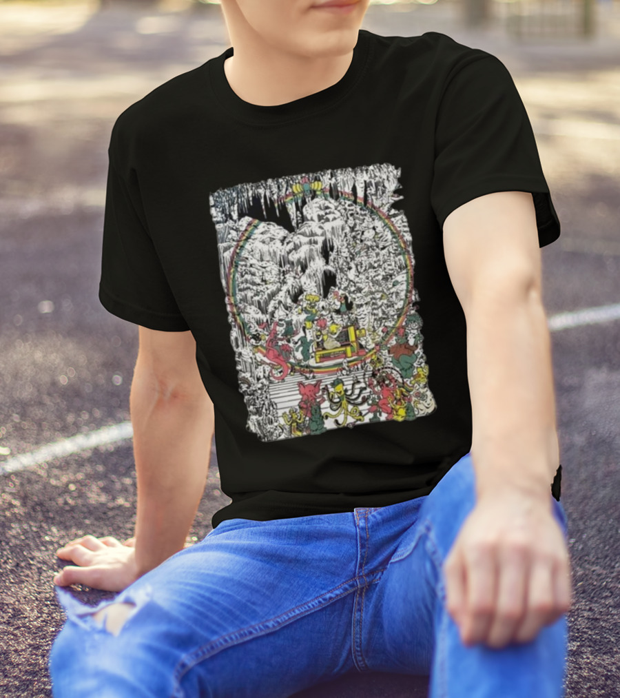 Brian Blomerth Sprinkle’s Glow Mineralogy Psychedelic Cavern Creatures And Vibrant Cosmic Scenes T-Shirt