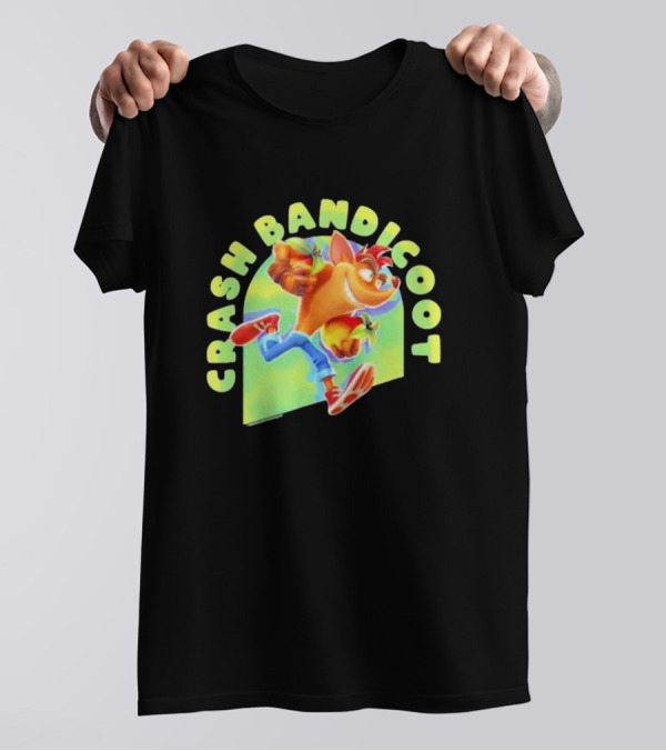 Crash Bandicoot Iconic Character Action Pose Rumble T-Shirt