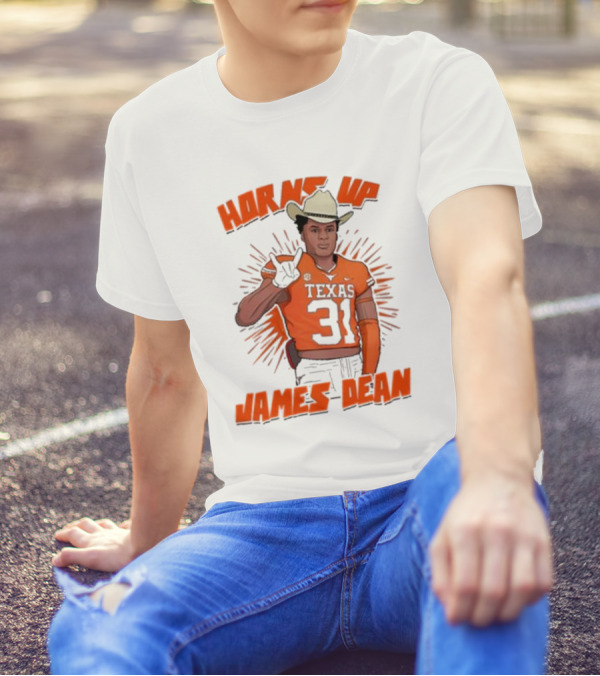 Horns Up Texas 31 Cowboy James Dean T-Shirt