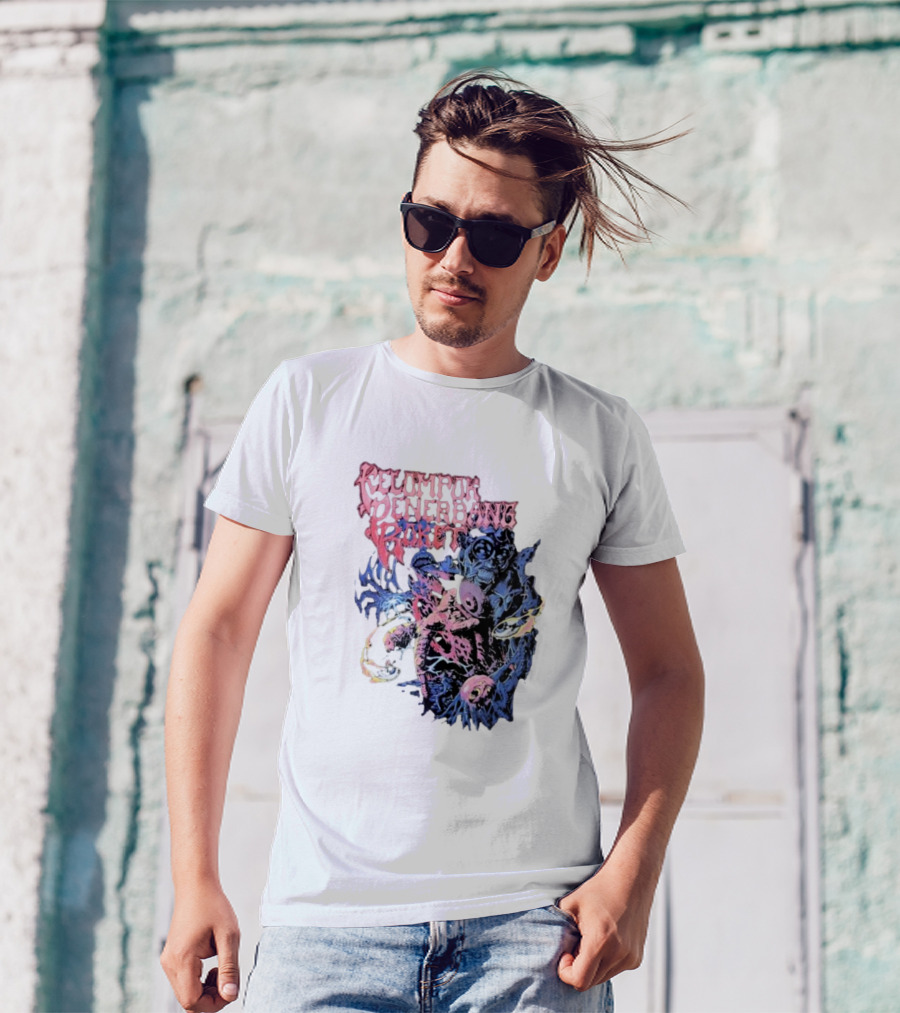 Kelompok Penerbang Roket Space Rage Psychedelic Monster T-Shirt